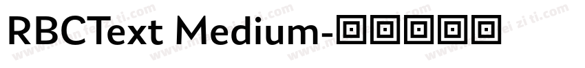 RBCText Medium字体转换